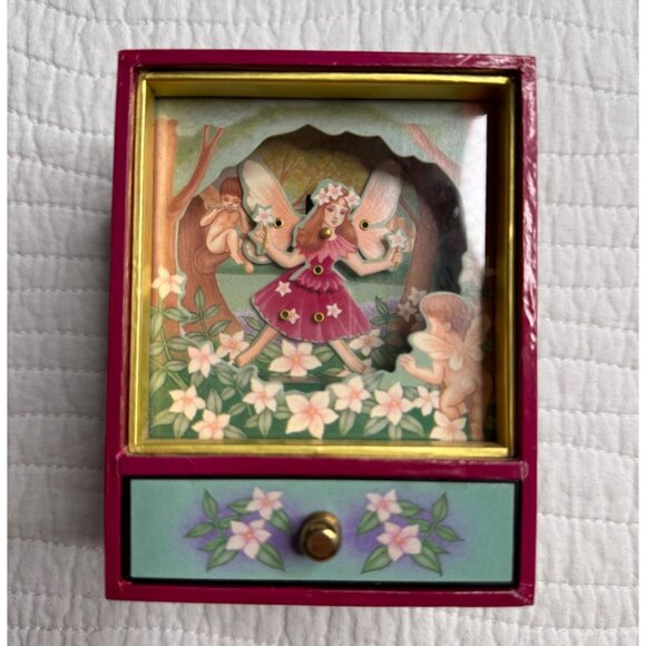 VTG Sankyo Shoji Animated Dancing Fairy Shadow Music Jewelry Trinket Box - Picture 4 of 12